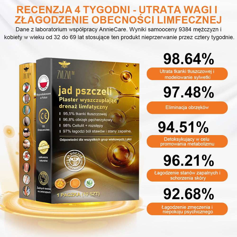 🐝 ZVLZVL™ Bee Venom Limfatyczny Plaster Oczyszczający Slimming Patch 🔥 Ograniczony czas! 70% ZNIŻKI! (Dostępne tylko dla indywidualnych zakupów) 🔥